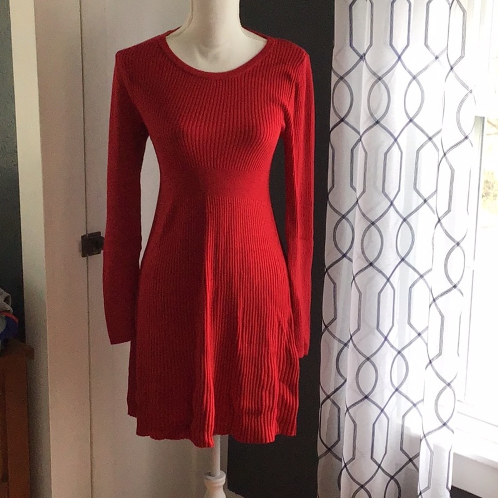 NWT Long sleeve Ribbed Sweater Dress